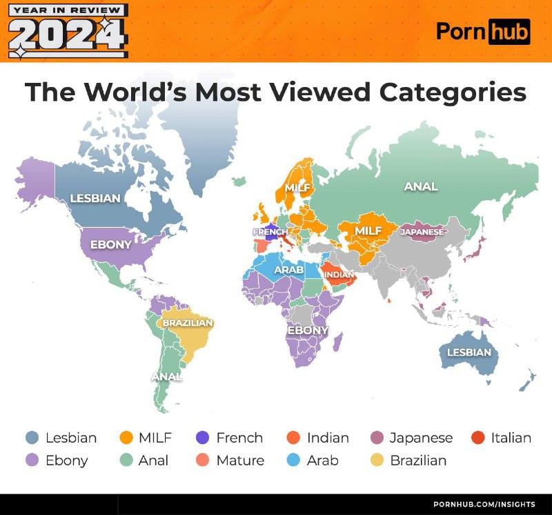 Итоги 2024 года: Что запрашивали на Pornhub?