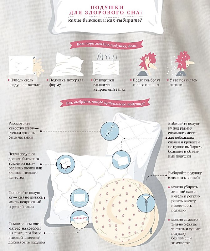 Как выбрать подушку для здорового сна?