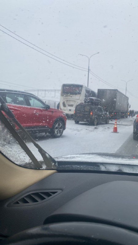 Массовая авария на трассе М4 в Подмосковье