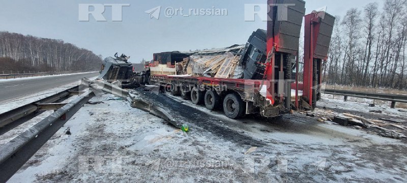 ДТП на трассе М-4 в Тульской области: водитель большегруза вылетел на встречную полосу