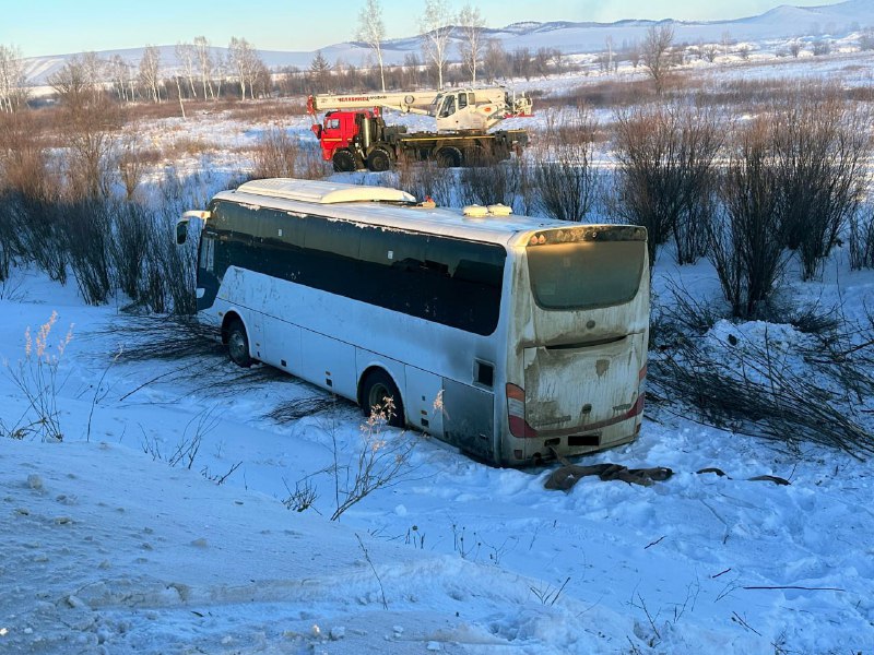 Трагедия в Забайкалье: автобус в кювете