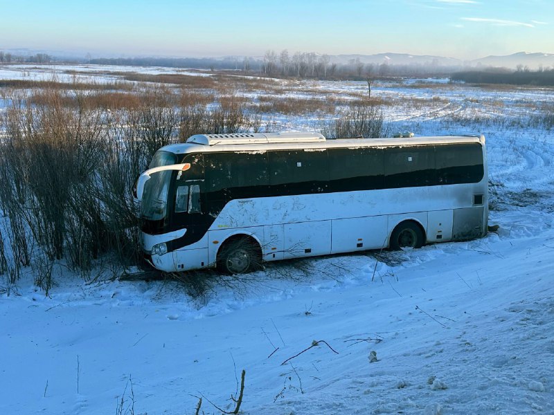 Трагедия в Забайкалье: автобус в кювете