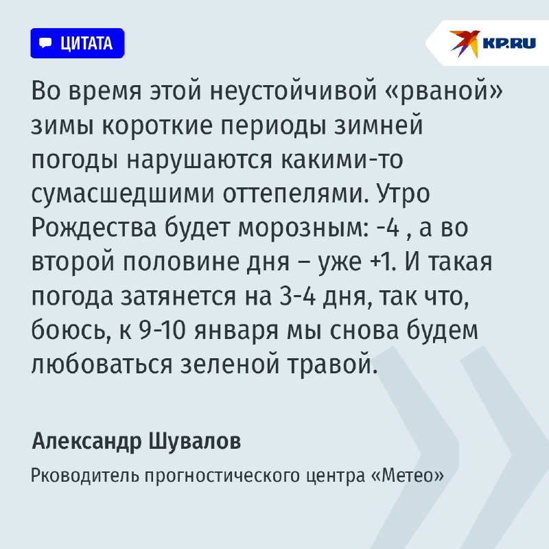 Прогноз погоды на Рождество и Новый год в Москве