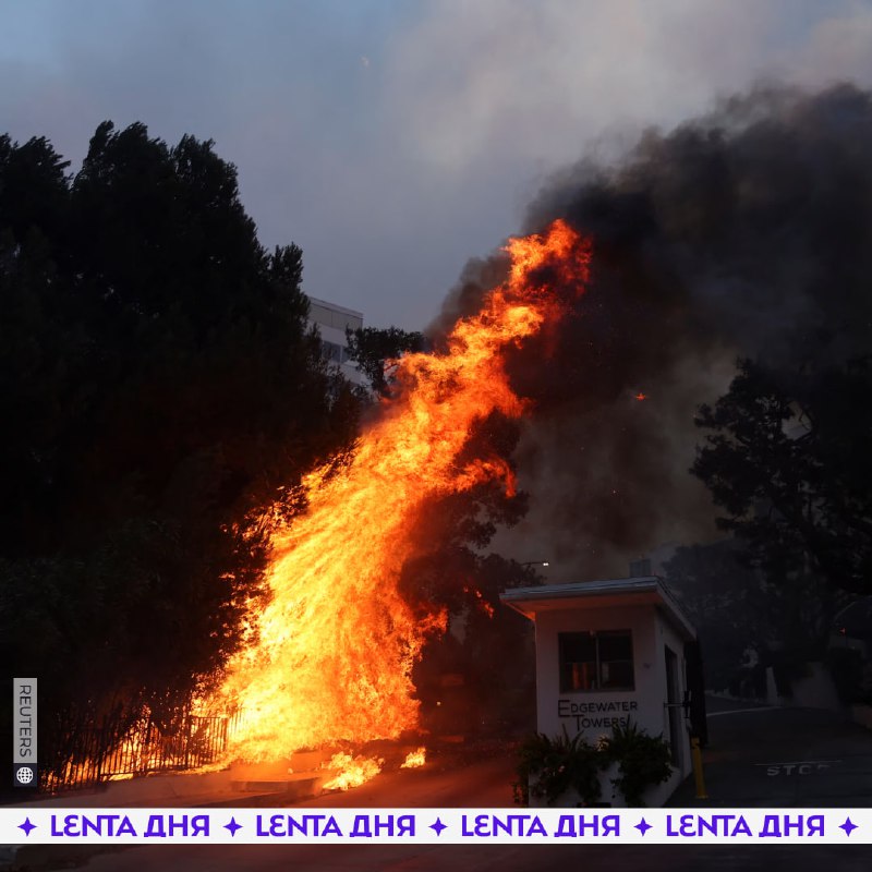 Пожар в элитном районе Лос-Анджелеса угрожает домам знаменитостей