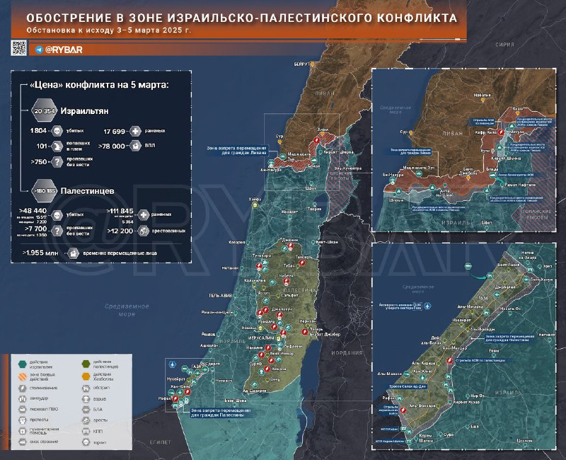 События в зоне конфликта Израиль-Палестина